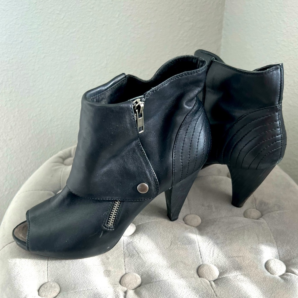 Joie Ramona Black Peep-toe Bootie - Size EU 41